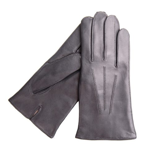 Basic man wool lined leather gloves for men