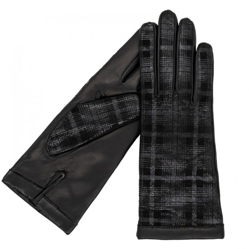 Mix leather gloves for women