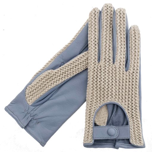 Myra driving gloves with knitted top for women