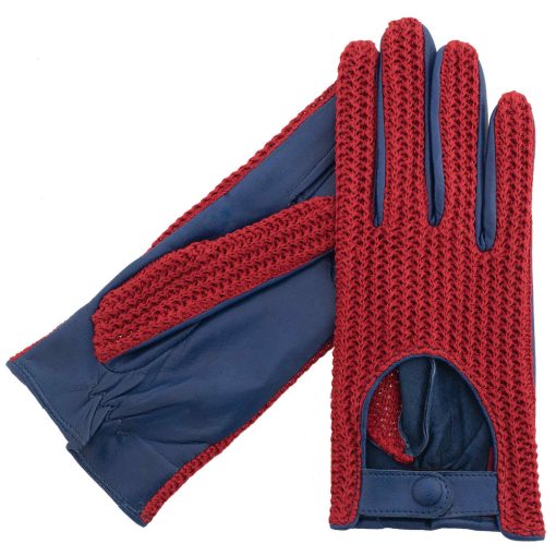 Myra driving gloves with knitted top for women