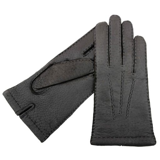 Peccary leather gloves for men