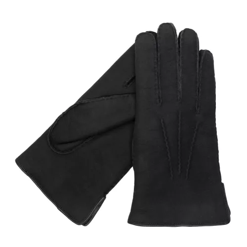 Hot 5 man lambshearling leather gloves for men